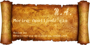 Moring Apollinária névjegykártya